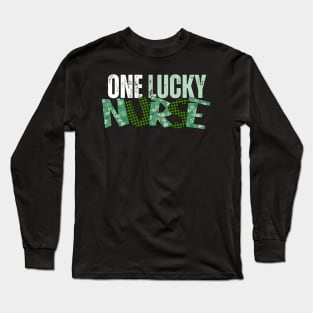 One Lucky Nurse Shamrock Plaid Long Sleeve T-Shirt